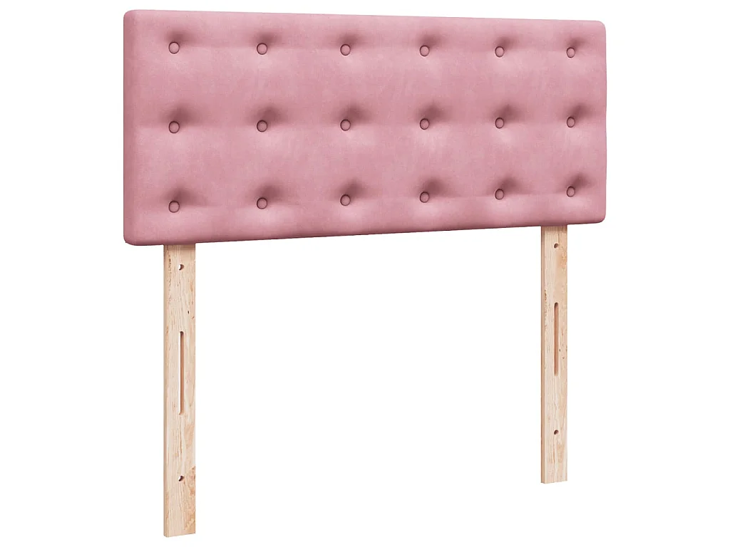 Boxspring met matras fluweel roze 120x200 cm