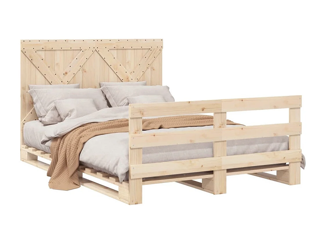 Cadre de lit sans matelas avec tête de lit 160x200 cm