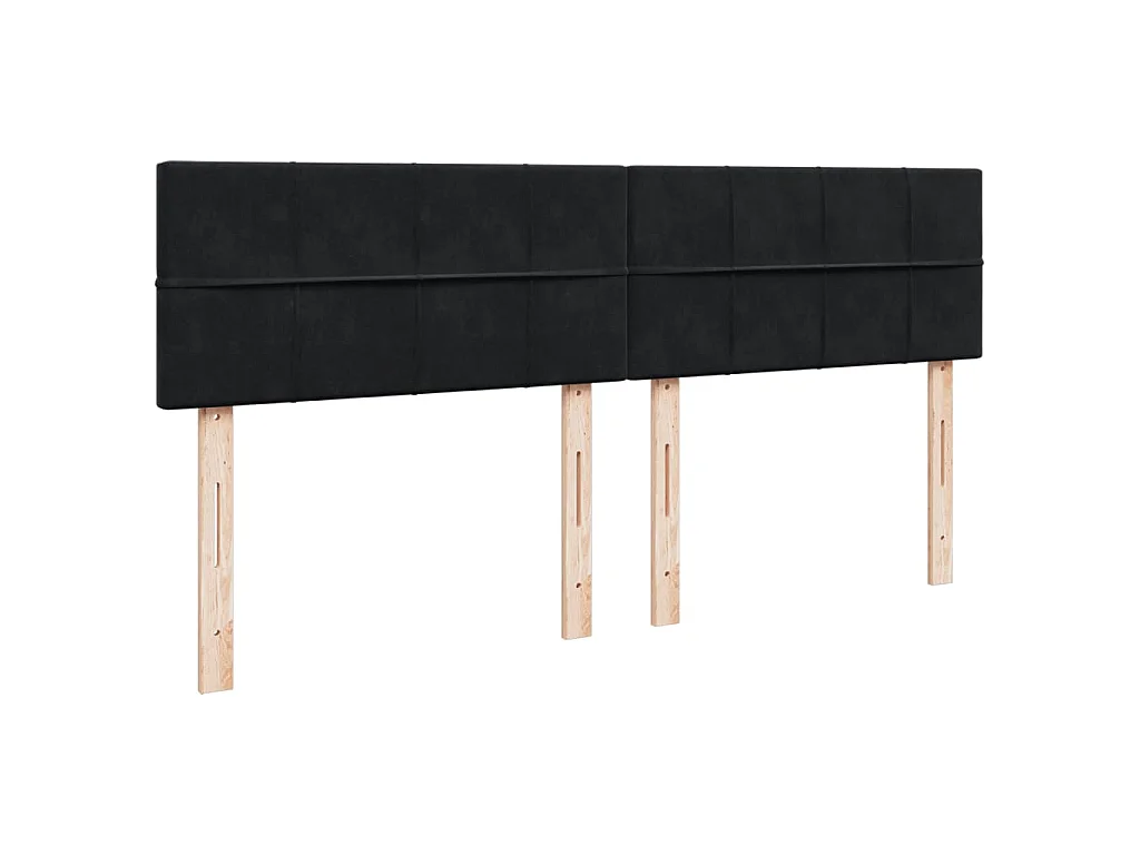 Boxspringbett mit Matratze Schwarz 180x200 cm Samt