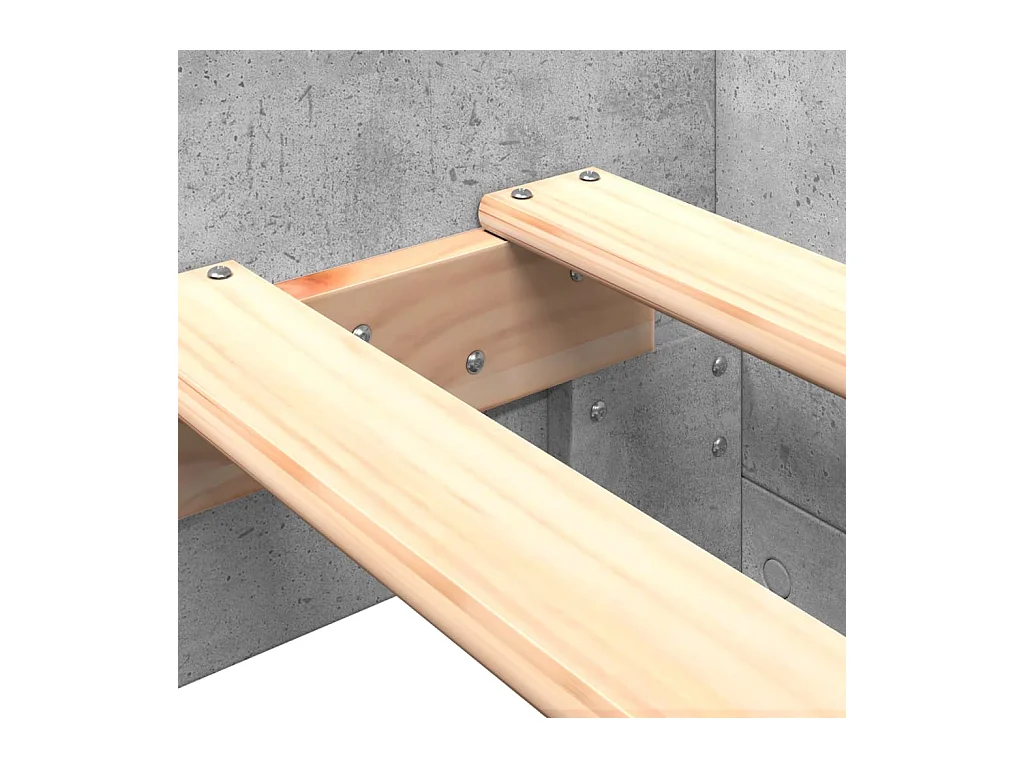 Cadre de lit sans matelas gris béton 75x190cm bois d'ingénierie