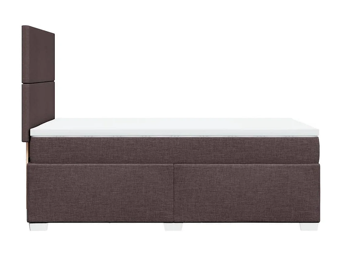 Boxspringbett mit Matratze Dunkelbraun 80x200 cm Stoff