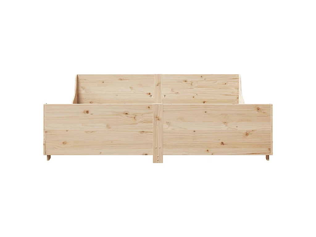 Estructura de cama sin colchón madera maciza de pino 180x200 cm
