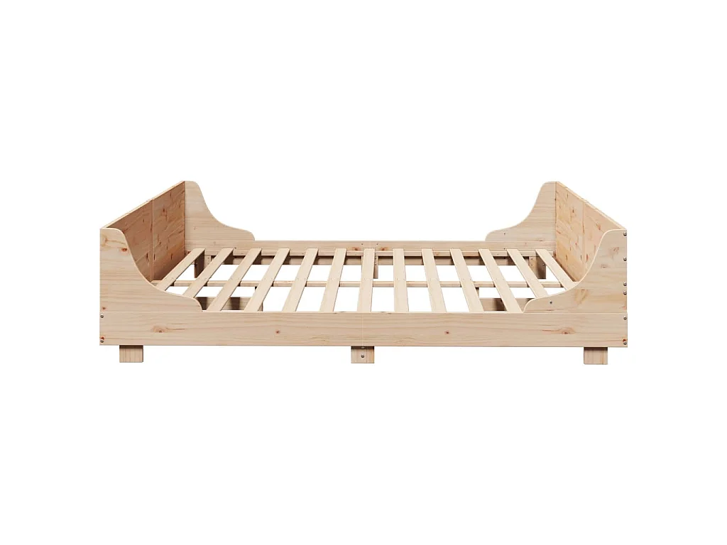 Estructura de cama sin colchón madera maciza de pino 180x200 cm