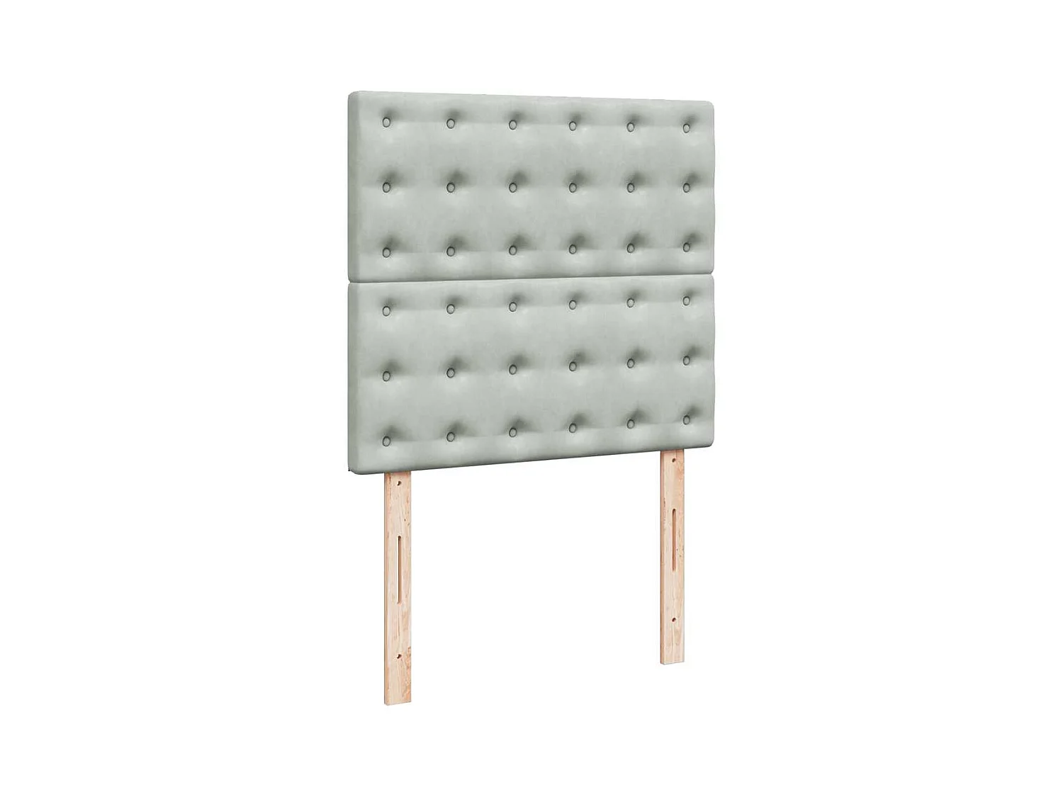 Sommier à lattes de lit et matelas Gris clair 100x200cm Velours