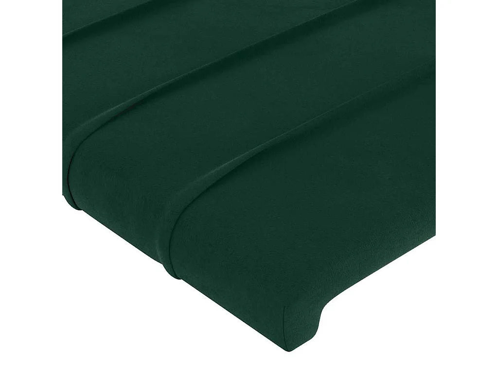 Estrutura de cama sem colchão 90x190 cm veludo verde-escuro