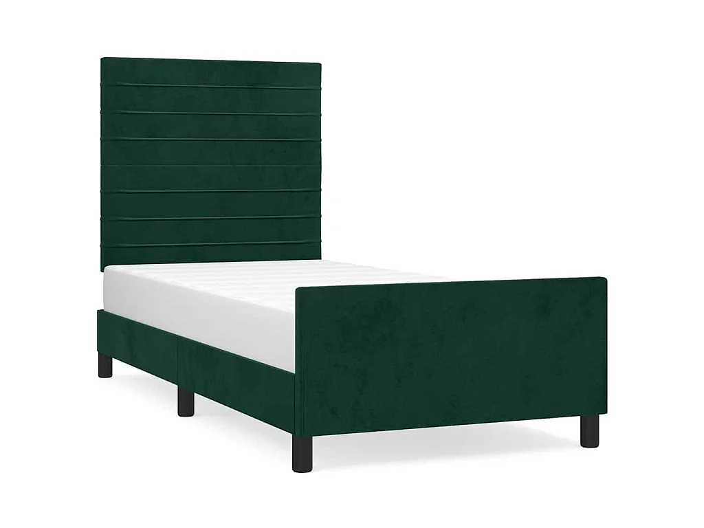 Bedframe zonder matras 90x190 cm fluweel donkergroen