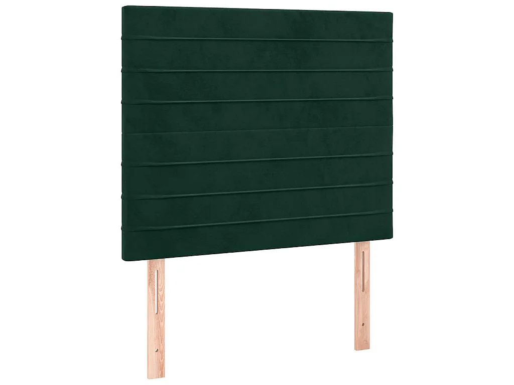 Cadre de lit sans matelas vert foncé 90x190 cm velours