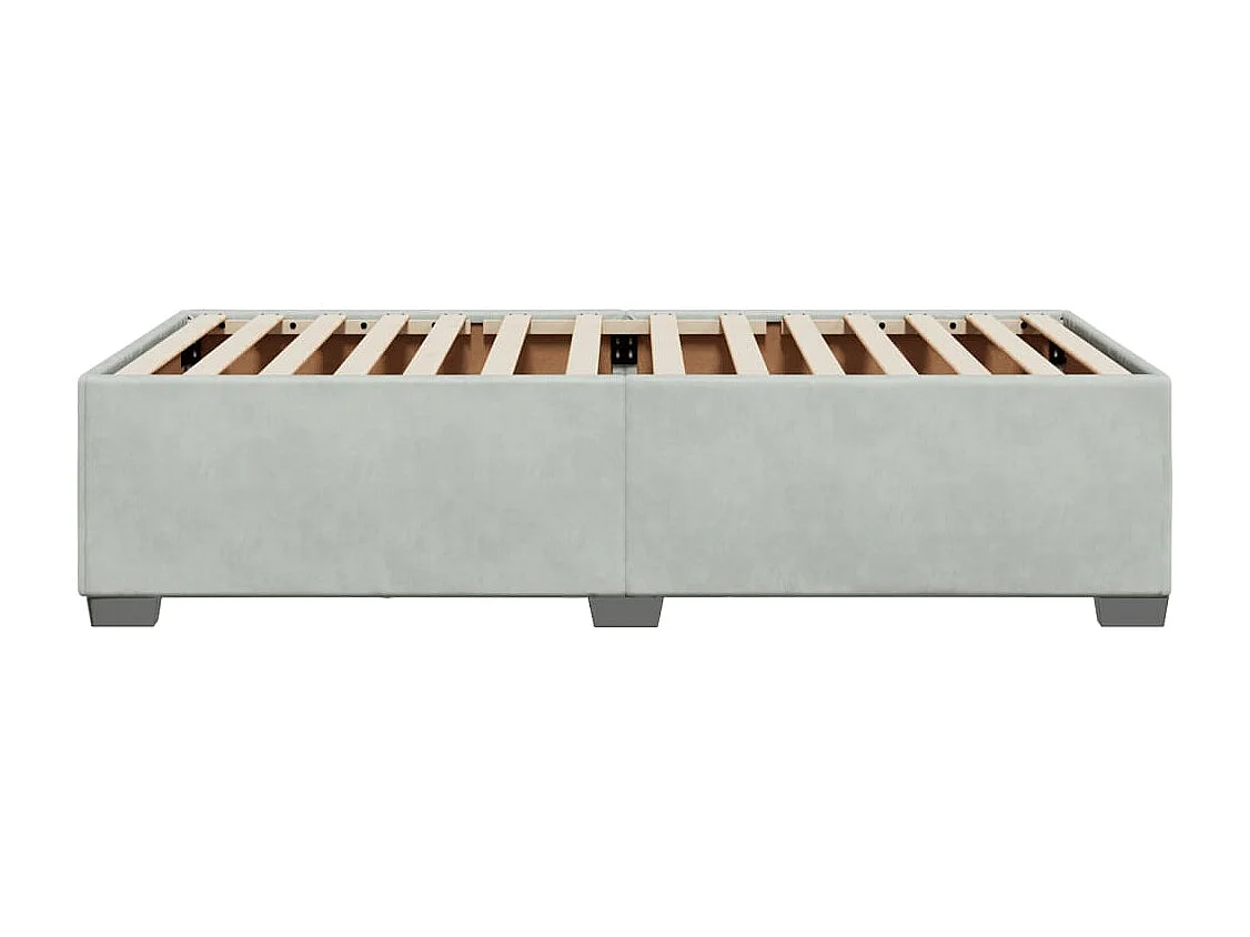Cadre de lit sans matelas gris clair 80x200 cm velours