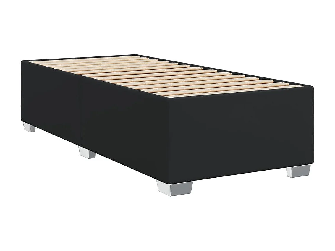 Boxspring met matras kunstleer zwart 80x200 cm