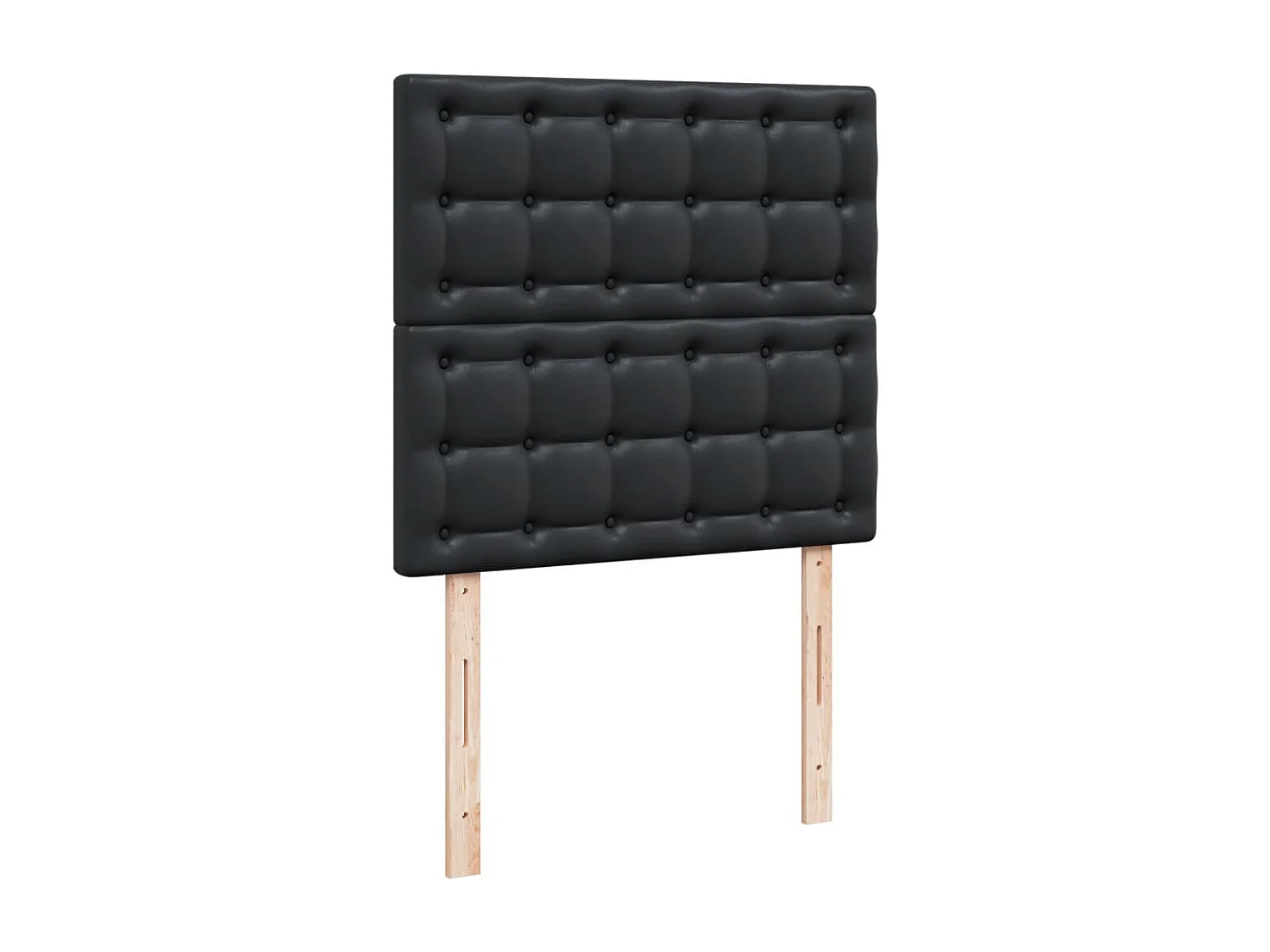 Boxspring met matras kunstleer zwart 80x200 cm