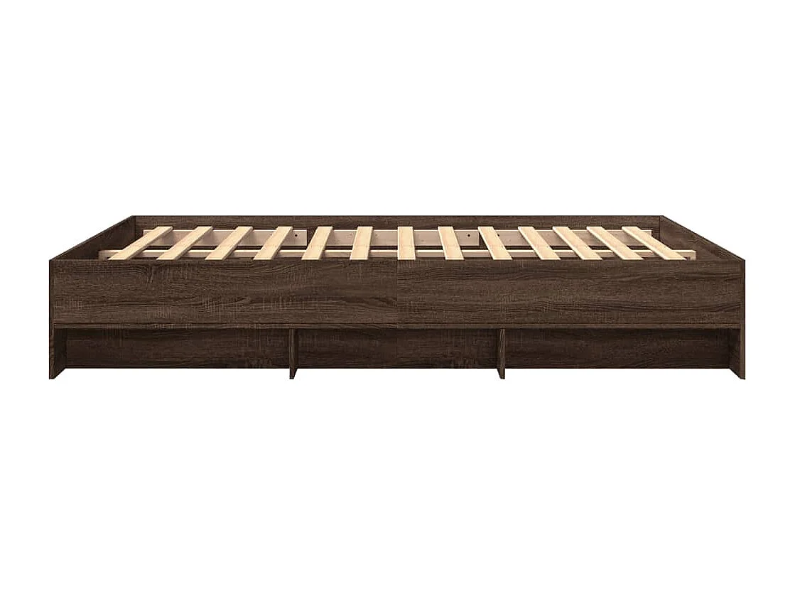 Bedframe zonder matras bewerkt hout bruin eikenkleur 160x200 cm