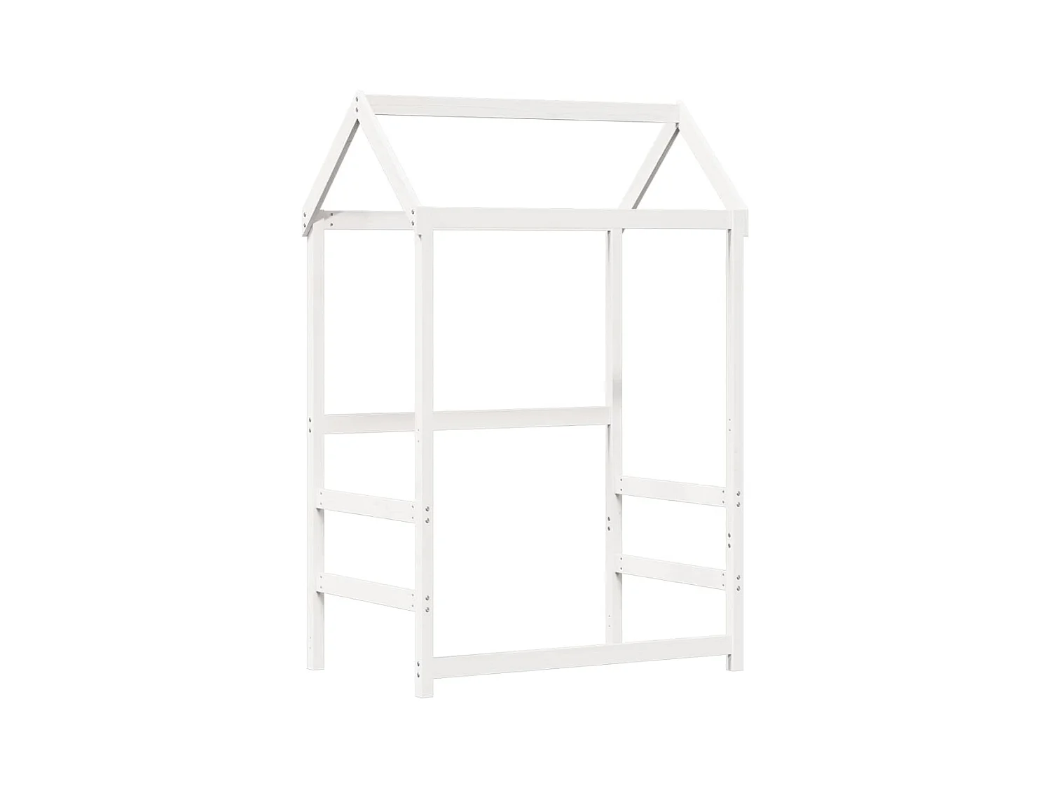 Bedframe met huisje massief grenenhout wit 100x200 cm