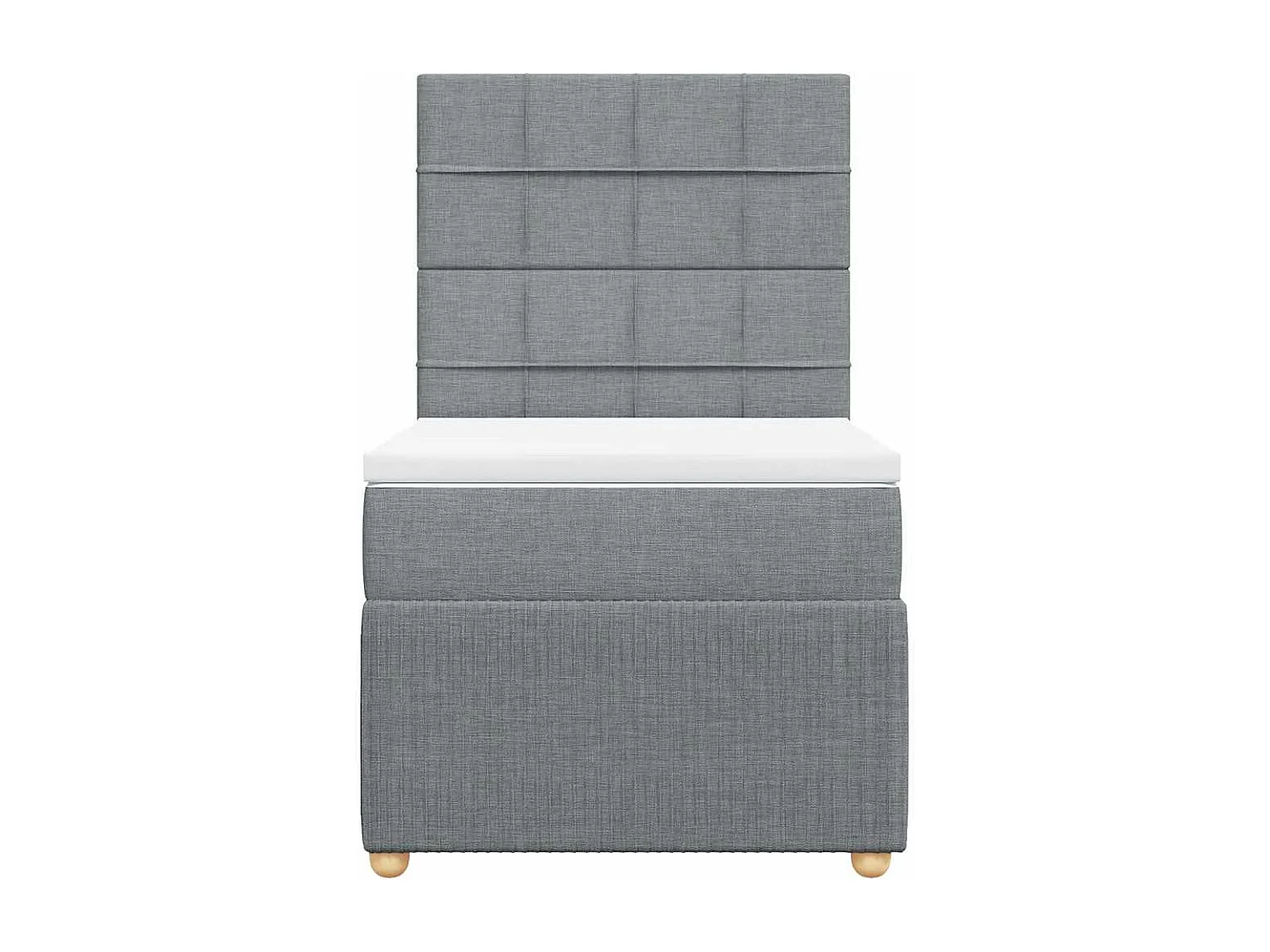 Sommier à lattes de lit et matelas Gris clair 90x190 cm Tissu