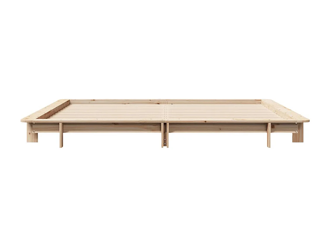 Cadre de lit sans matelas 200x200 cm bois massif de pin