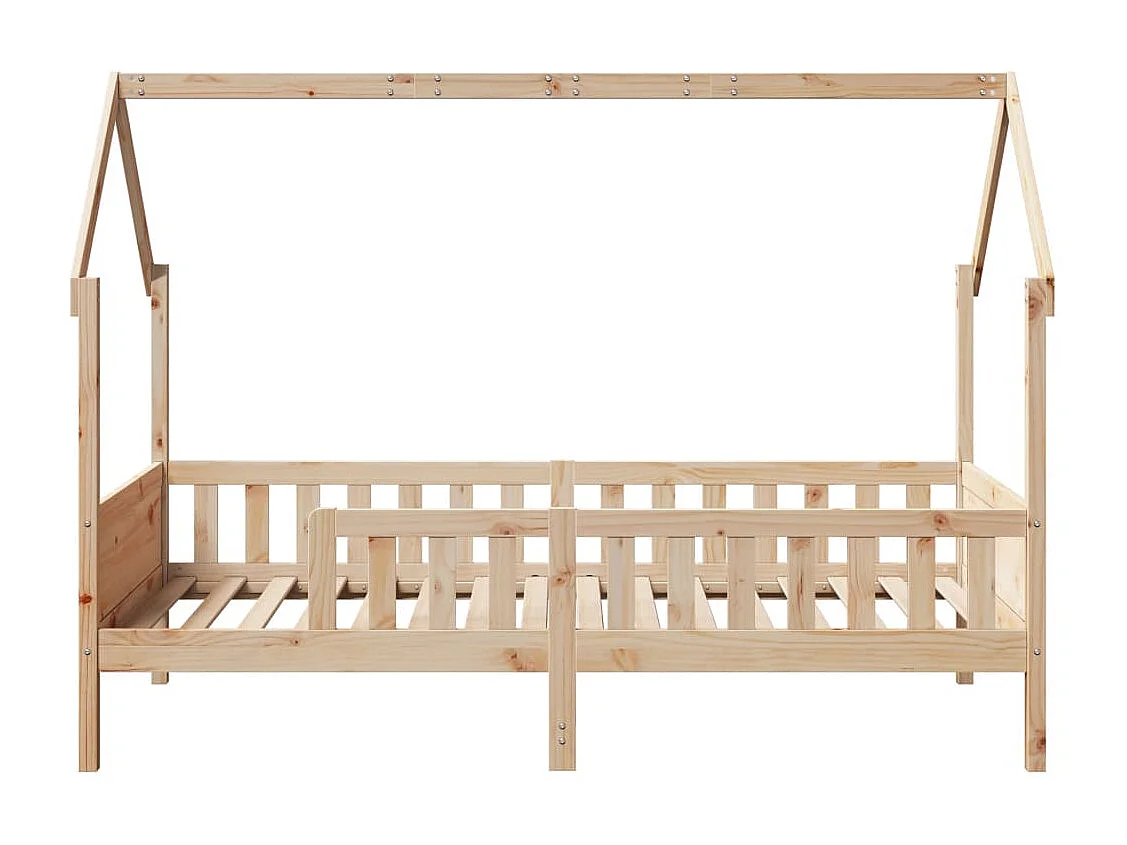 Cadre de lit d'enfants forme de maison sans matelas pin