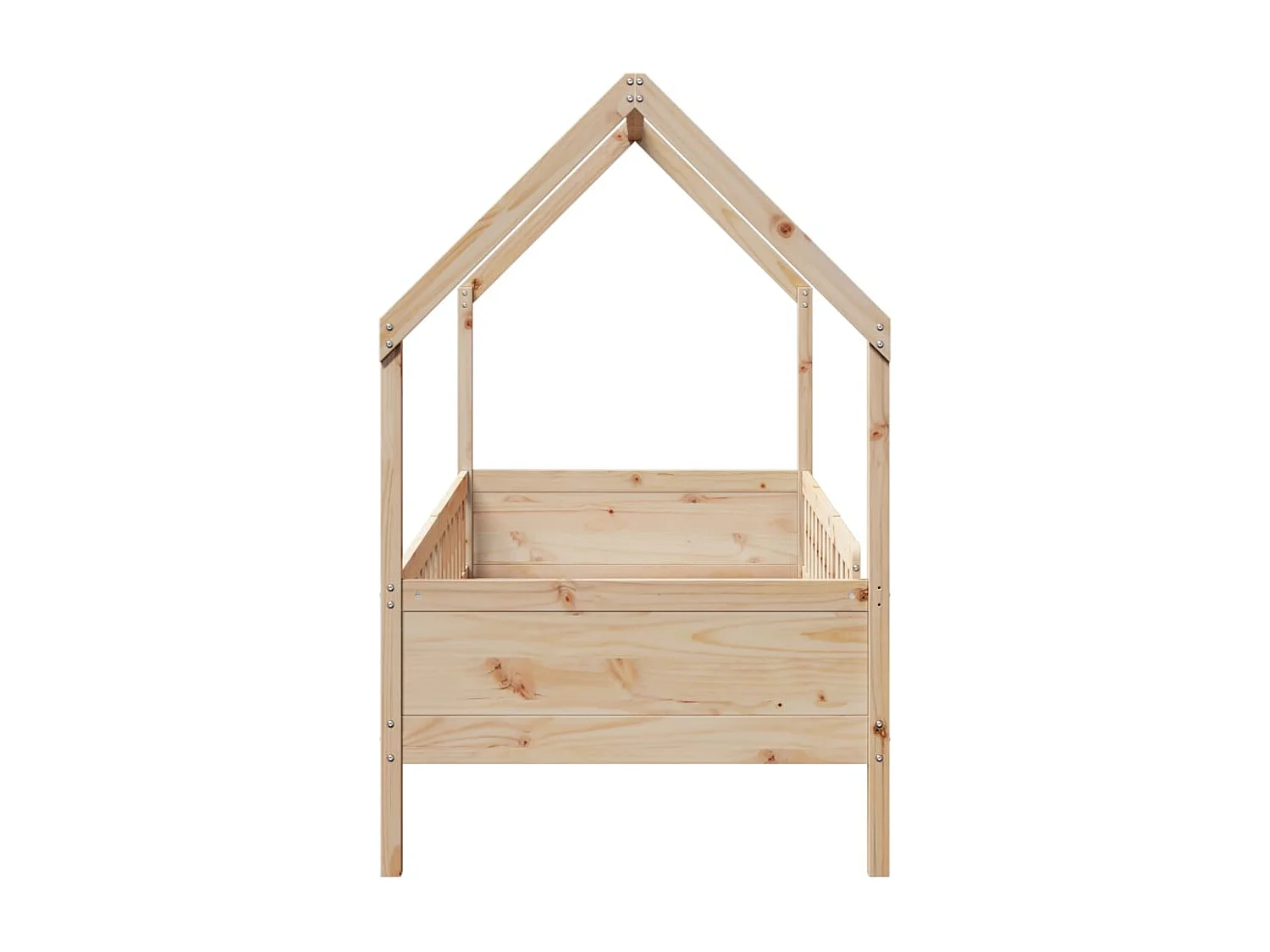 Cadre de lit d'enfants forme de maison sans matelas pin