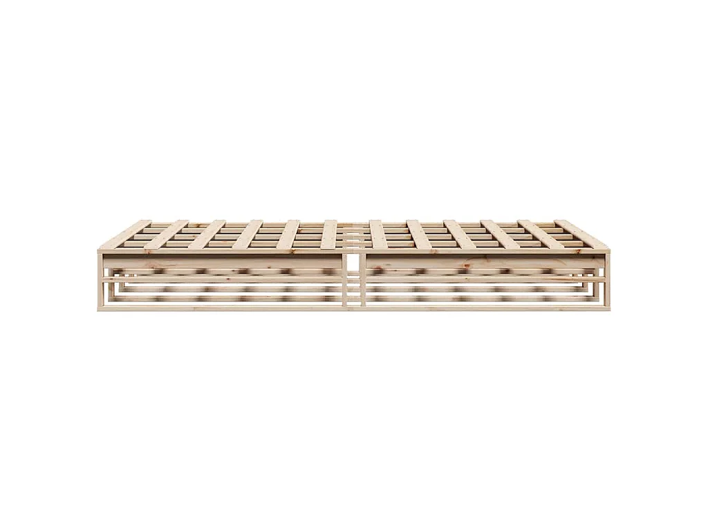 Estructura de cama sin colchón madera maciza de pino 120x190 cm