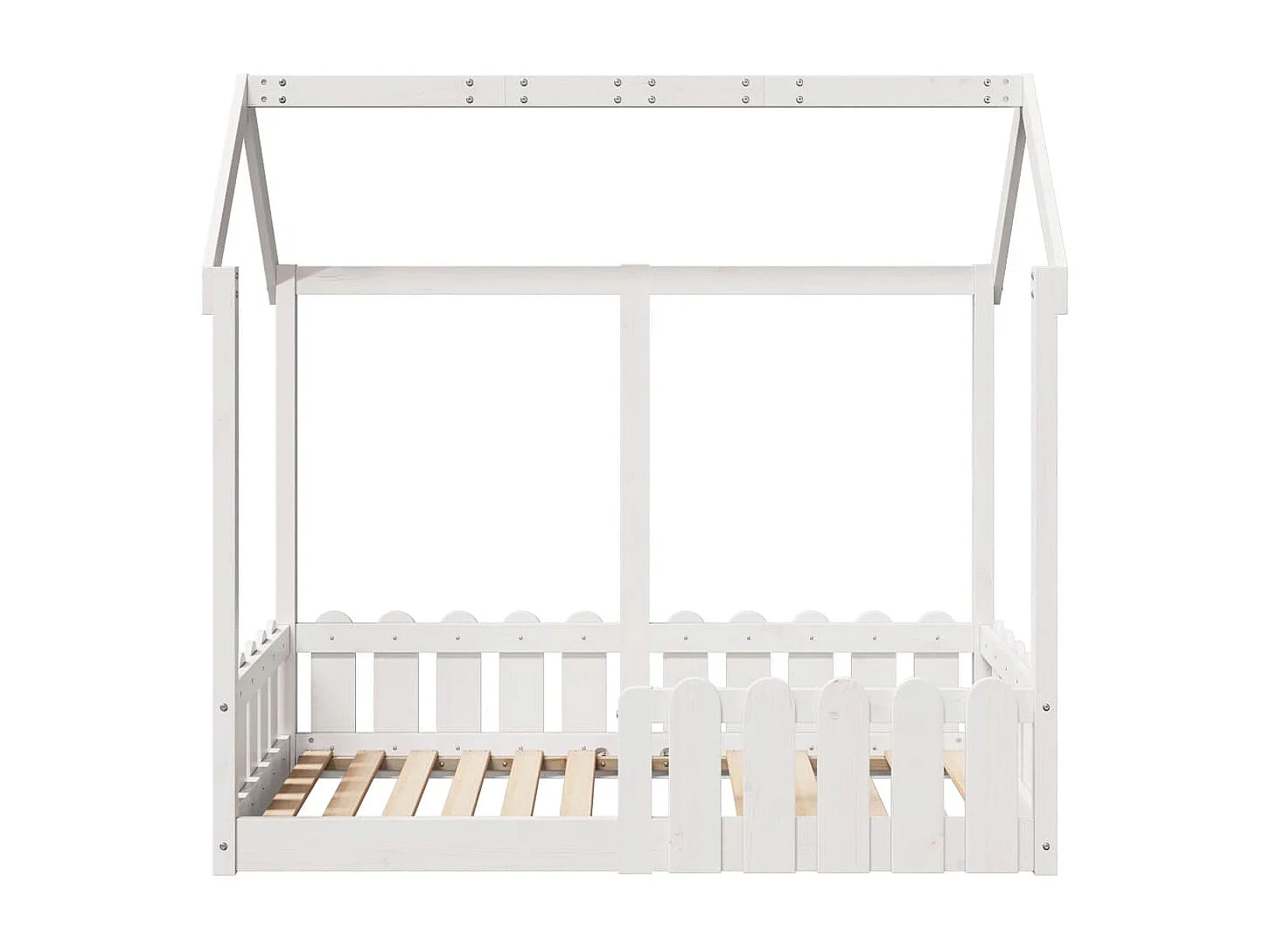 Bedhuis wit massief grenenhout 70x140 cm