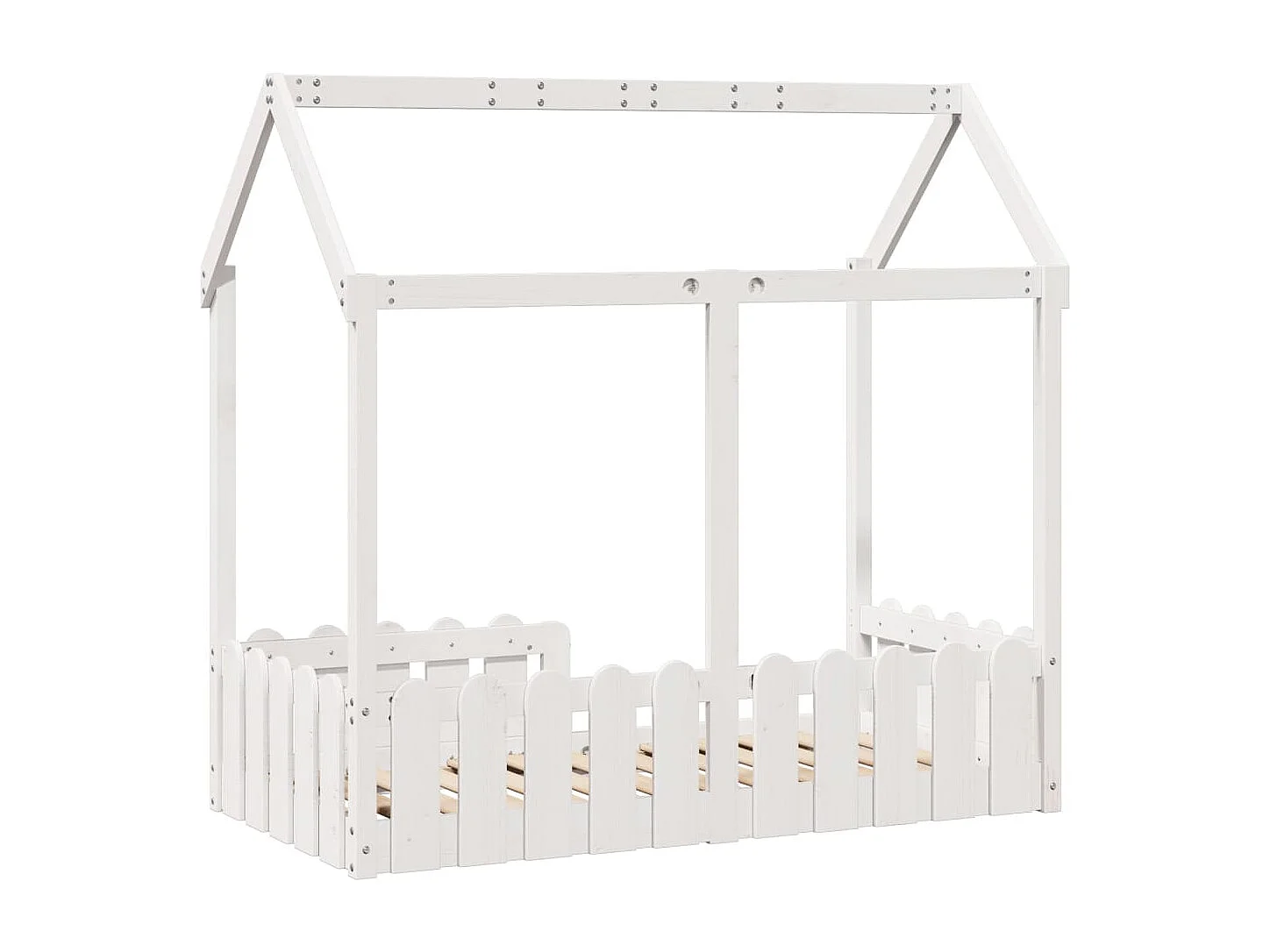 Bedhuis wit massief grenenhout 70x140 cm