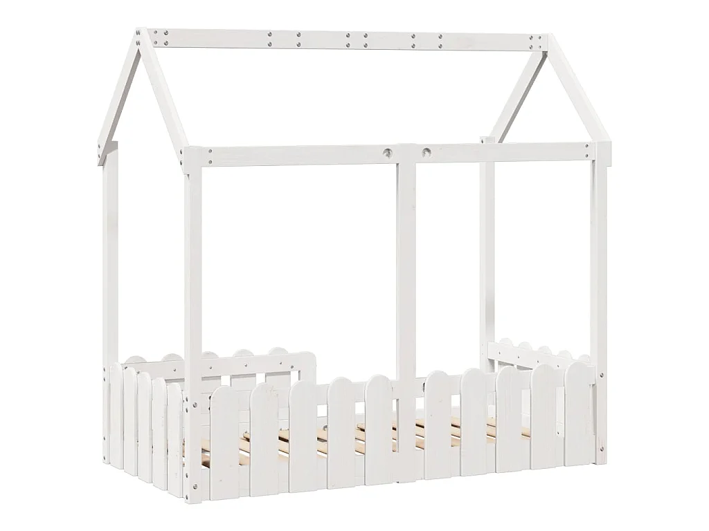 Cadre de lit d'enfants forme de maison sans matelas 70x140 cm