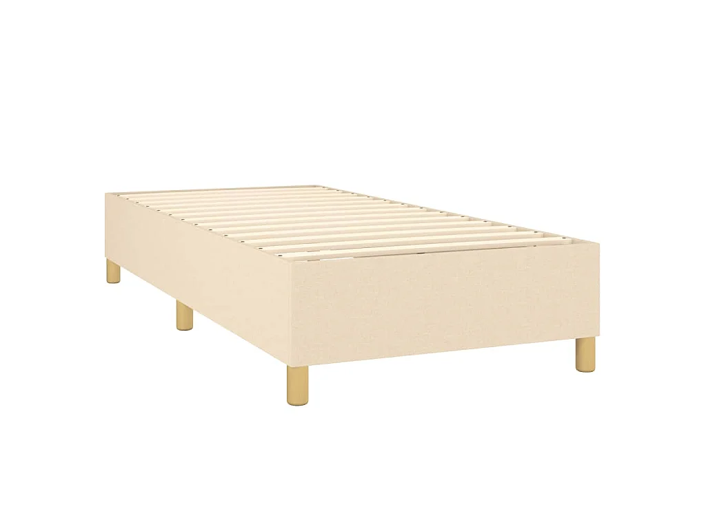 Boxspring met matras en LED stof crèmekleurig 100x200 cm