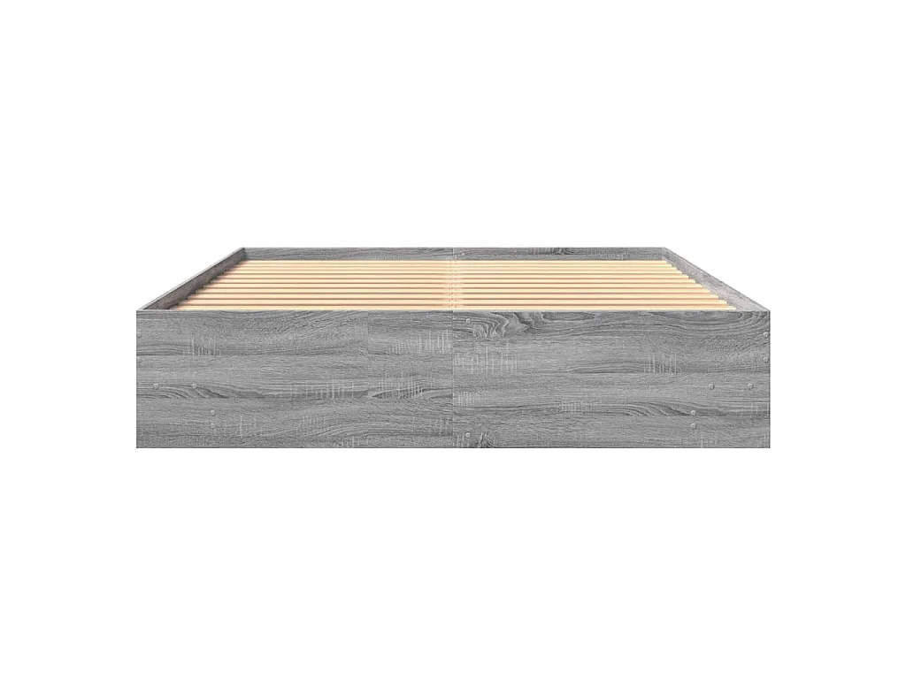 Bedframe zonder matras 160x200 cm spaanplaat grijs Sonoma