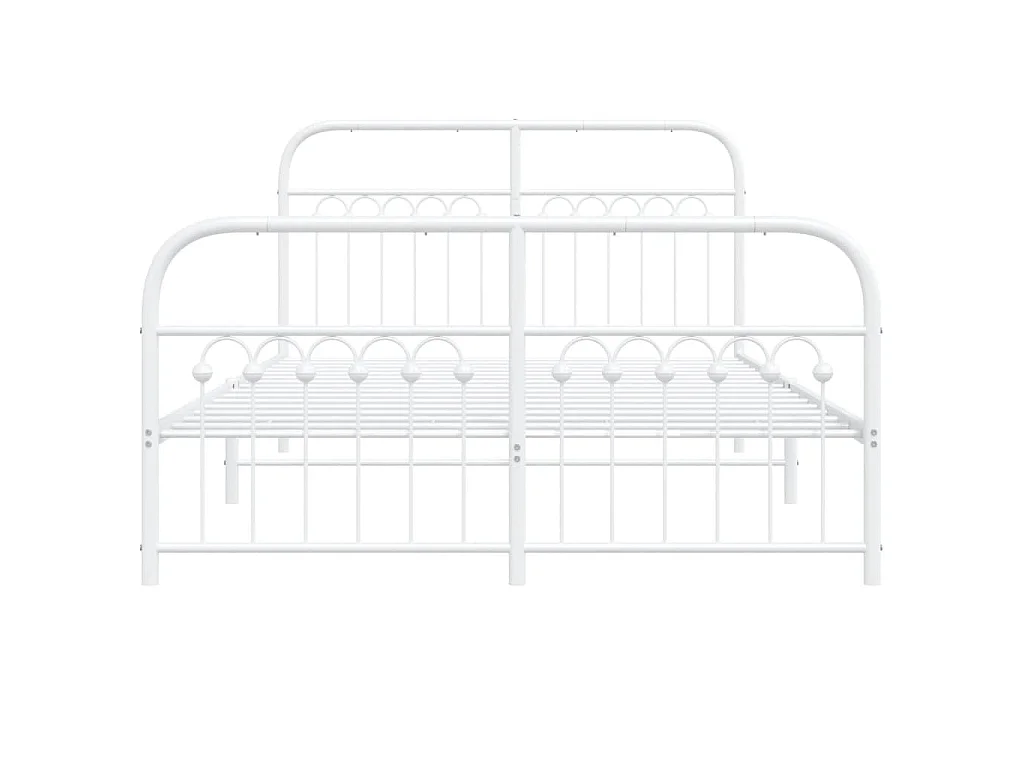 Estructura cama sin colchón con estribo metal blanco 137x190 cm