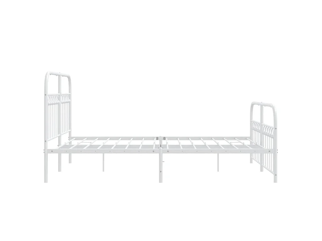 Estructura cama sin colchón con estribo metal blanco 137x190 cm