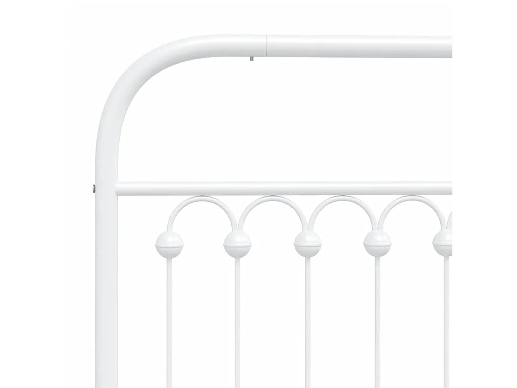Estructura cama sin colchón con estribo metal blanco 137x190 cm