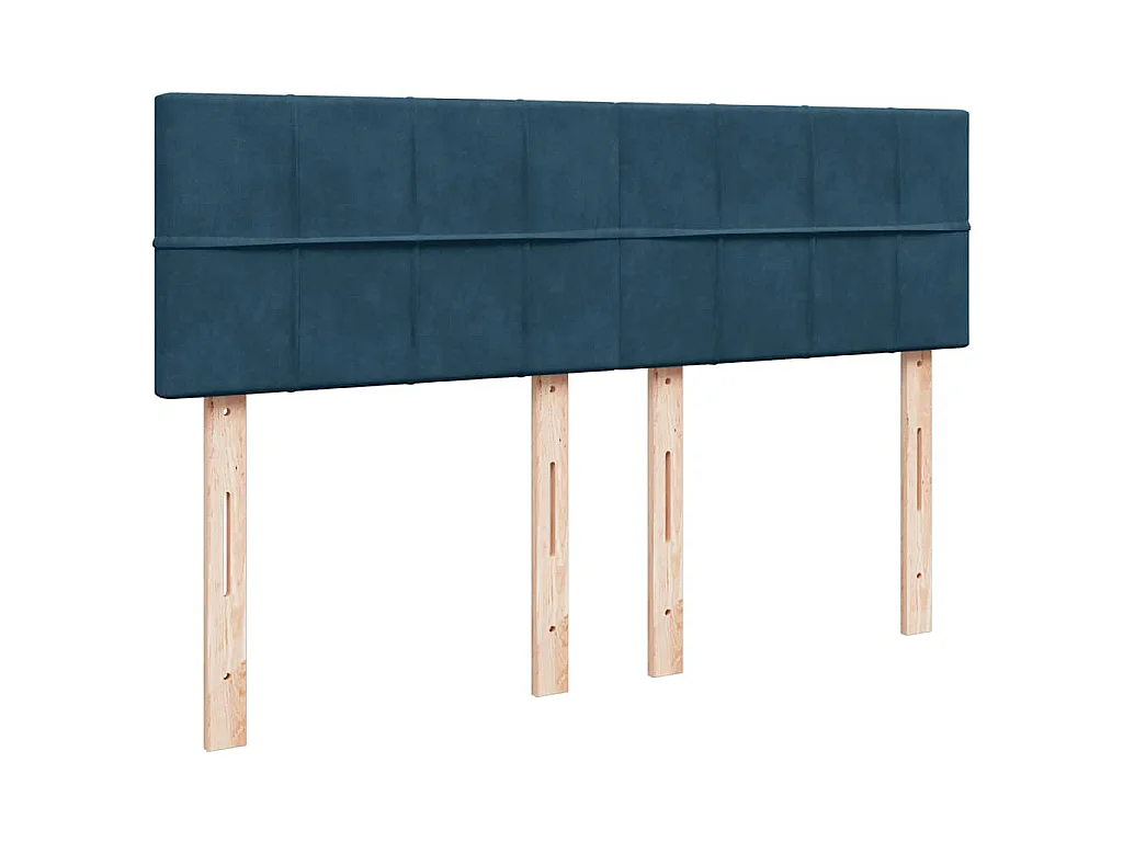 Boxspring met matras fluweel blauw 160x200 cm