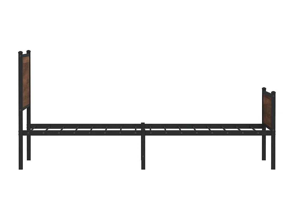 Cadre de lit en métal sans matelas chêne marron 90x200 cm