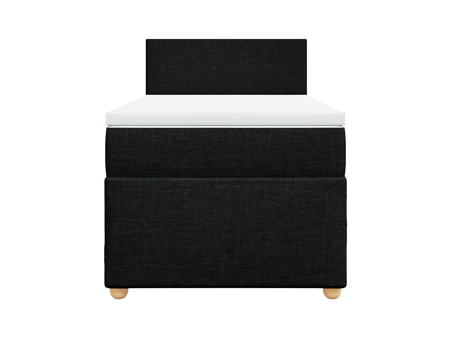 Sommier à lattes de lit avec matelas Noir 90x200 cm Tissu