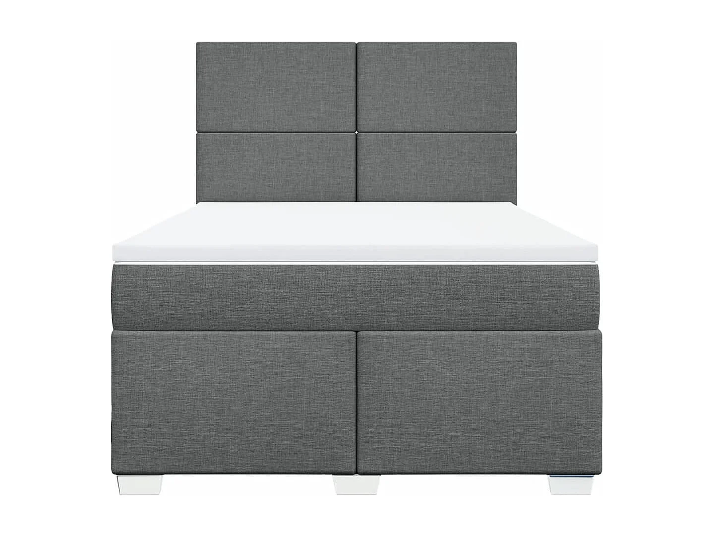 Boxspringbett mit Matratze Dunkelgrau 160x200 cm Stoff