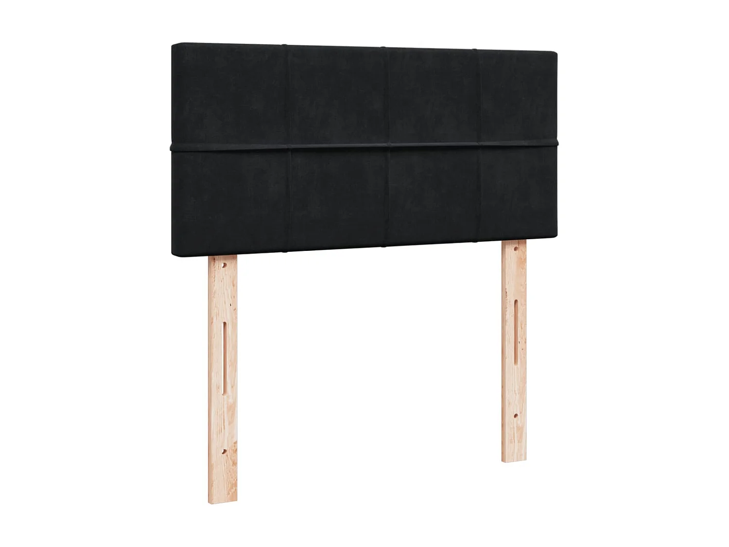 Giroletto a Molle con Materasso Nero 90x190 cm in Velluto