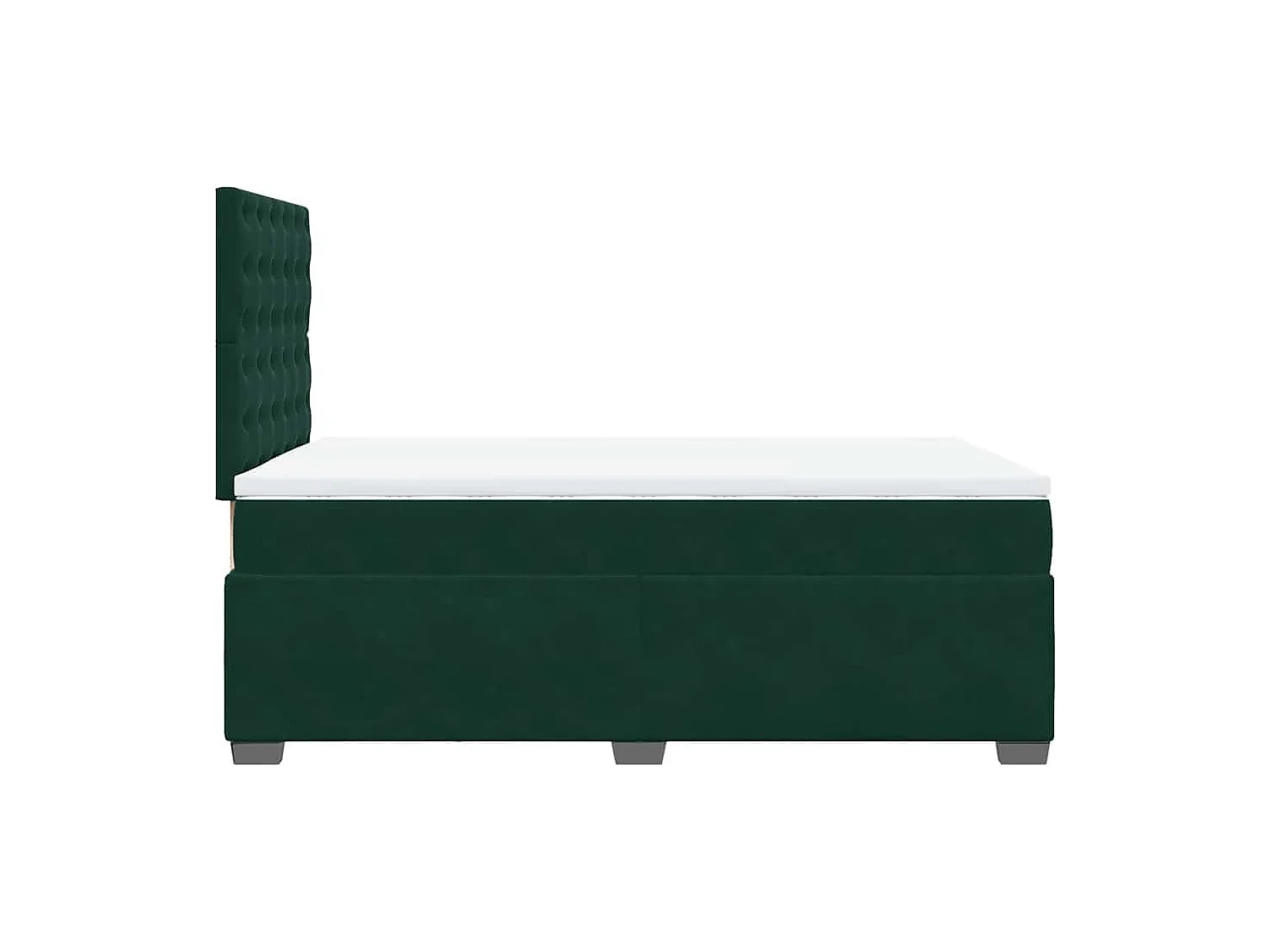 Sommier à lattes de lit avec matelas vert foncé 120x190 cm