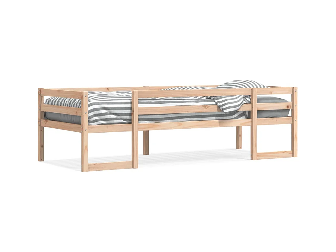 Estructura de cama para niños madera maciza de pino 90x200 cm