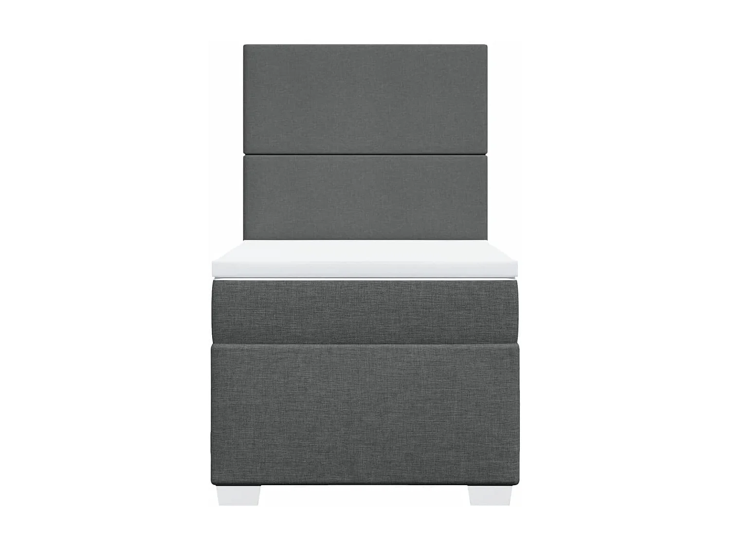 Boxspring met matras stof donkergrijs 100x200 cm