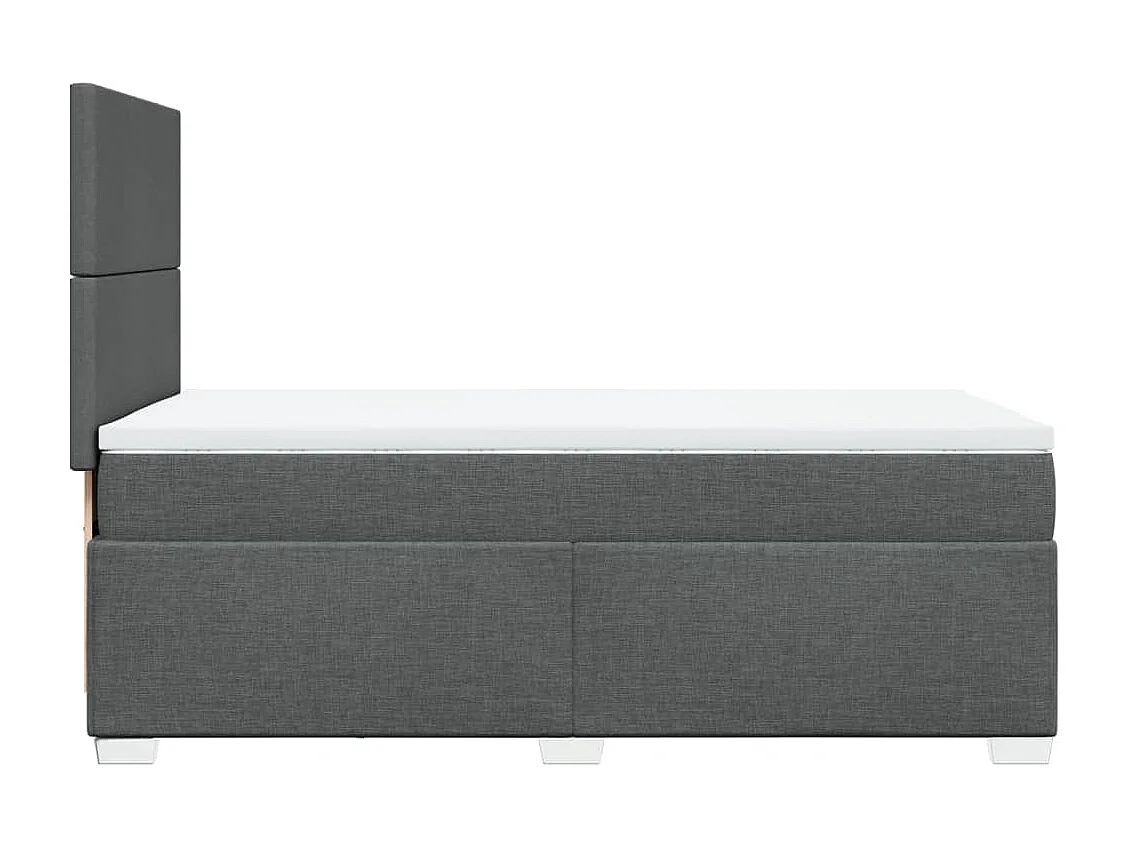 Boxspring met matras stof donkergrijs 100x200 cm