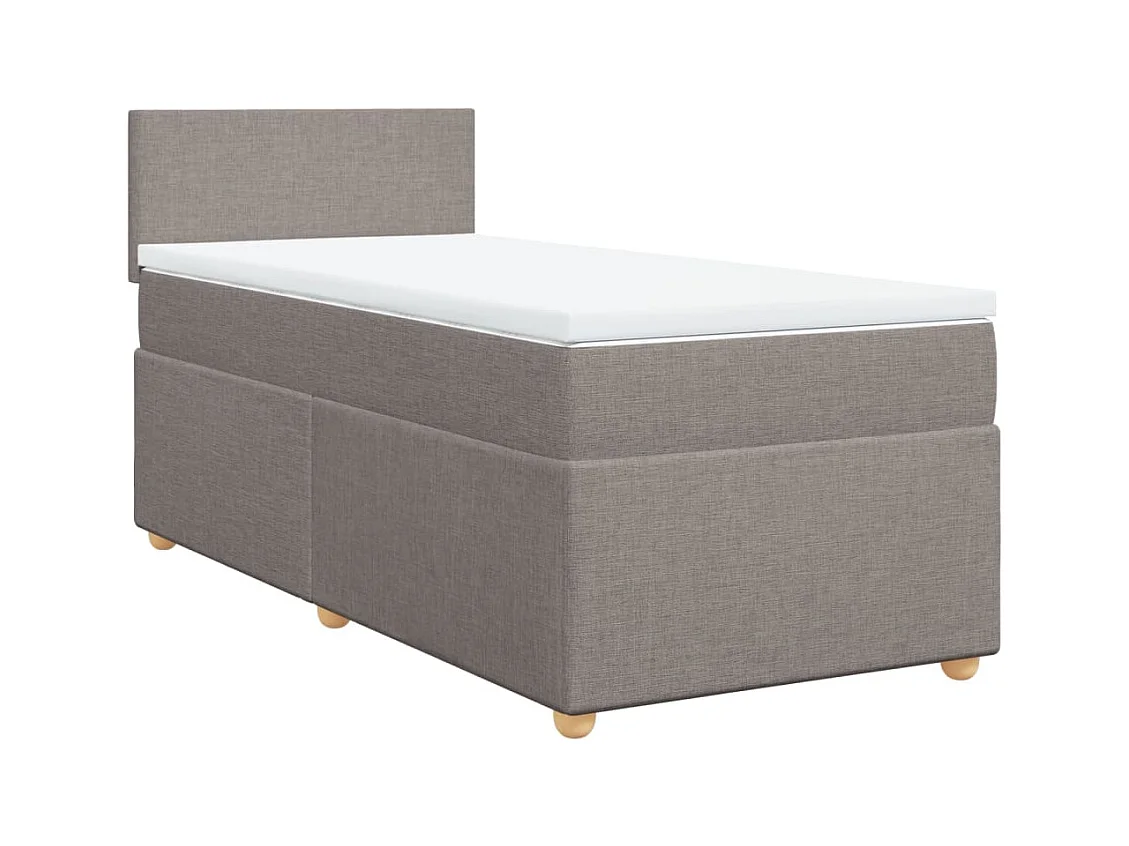 Boxspring met matras stof taupe 100x200 cm
