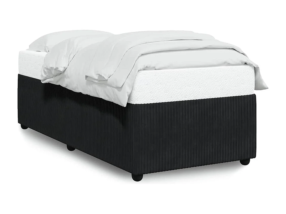 Cadre de lit sans matelas noir 80x200 cm velours