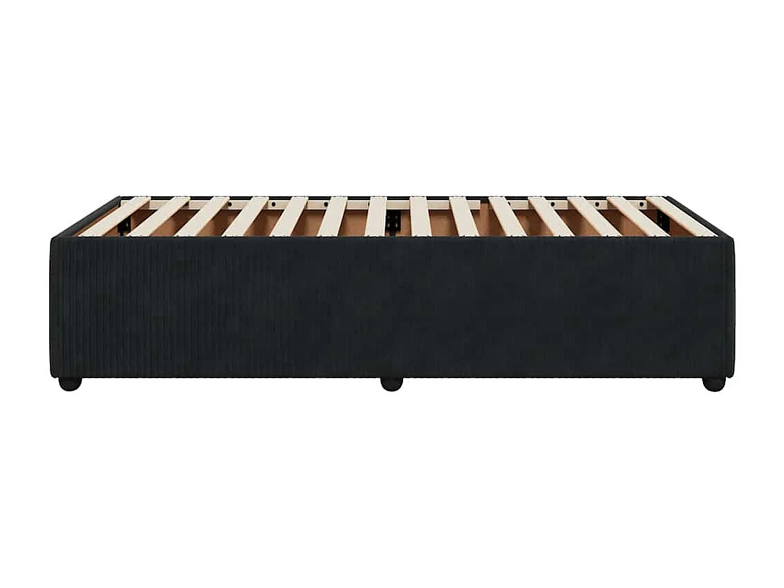 Cadre de lit sans matelas noir 80x200 cm velours