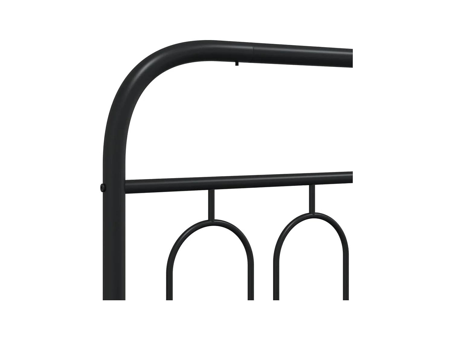 Cadre de lit métal sans matelas avec pied de lit noir 80x200 cm