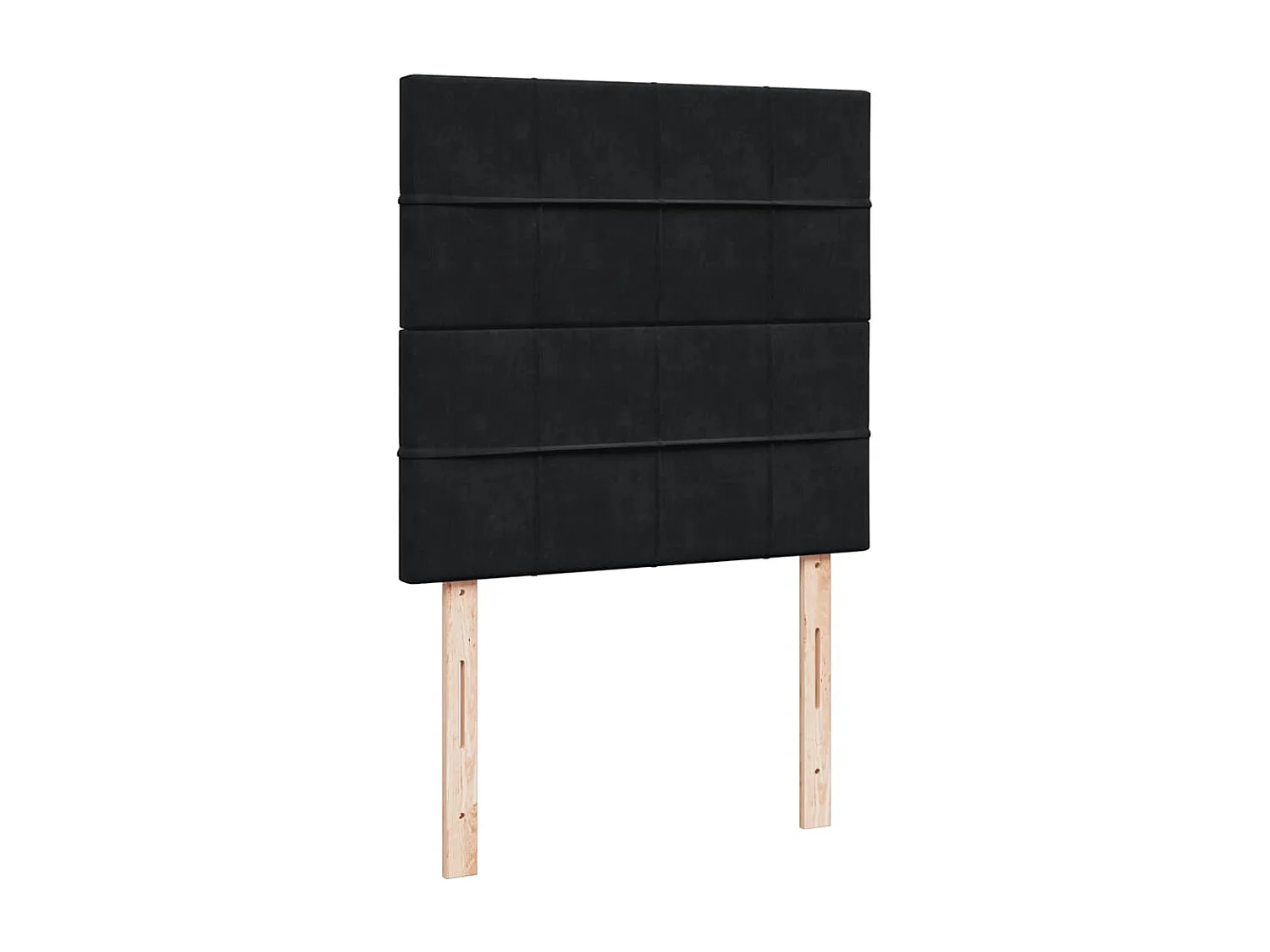 Giroletto a Molle con Materasso Nero 90x190 cm in Velluto
