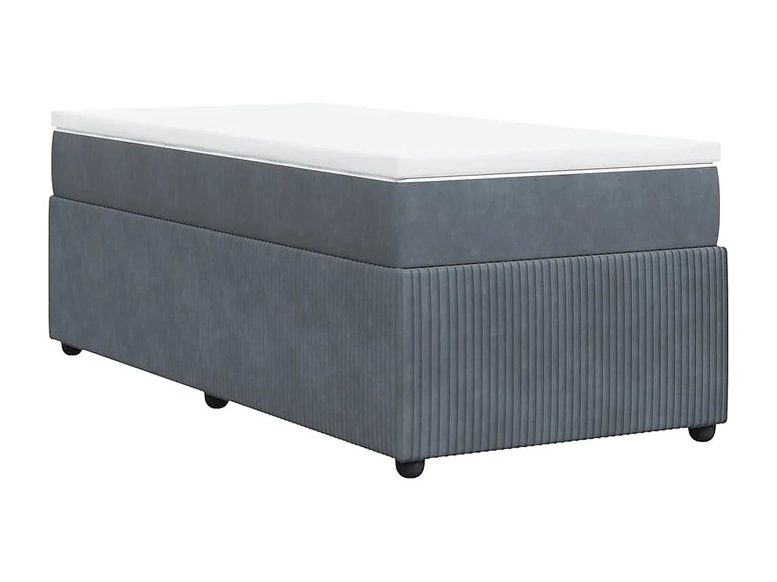 Sommier à lattes de lit avec matelas Gris foncé 100x200 cm