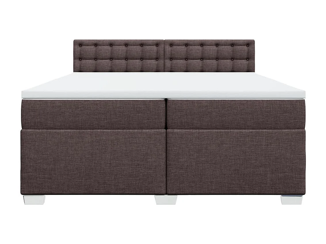 Sommier à lattes de lit avec matelas Marron foncé 200x200 cm
