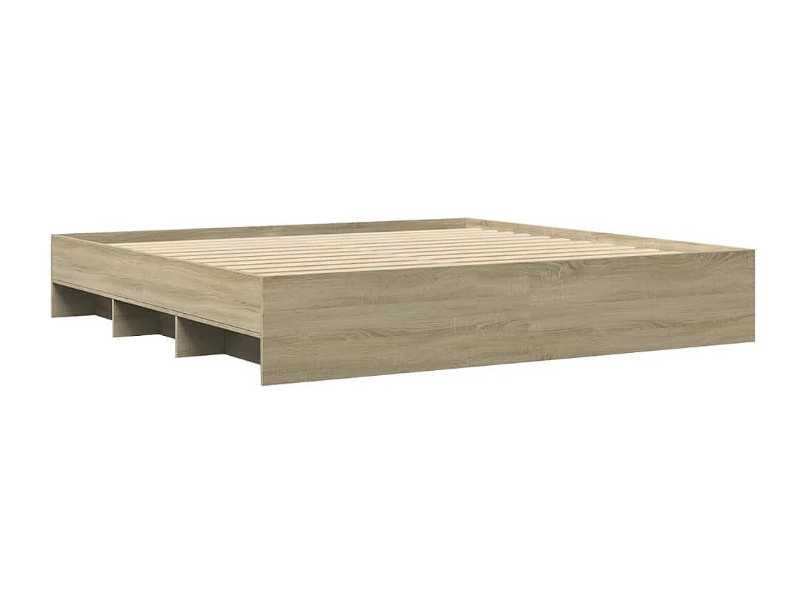 Cadre de lit sans matelas chêne sonoma 180x200 cm