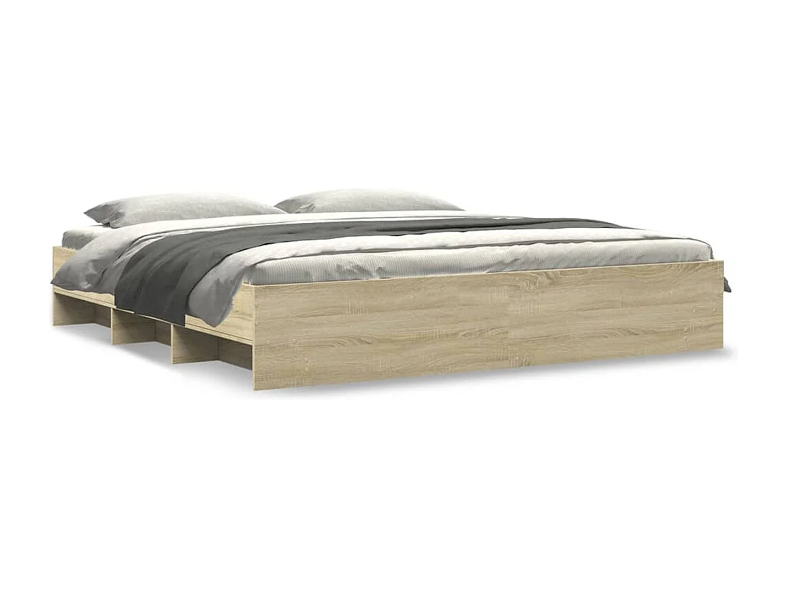 Bedframe zonder matras hout sonoma eikenkleurig 180x200 cm