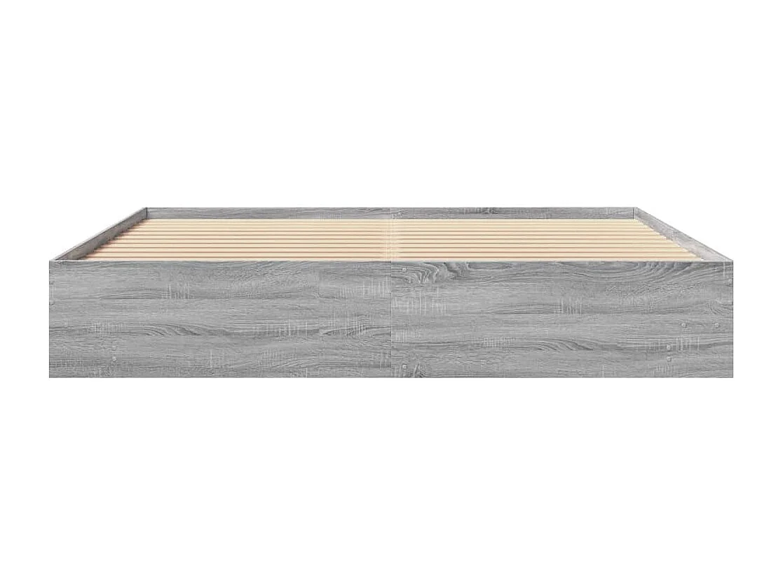 Cadre de lit sans matelas sonoma gris 200x200 cm