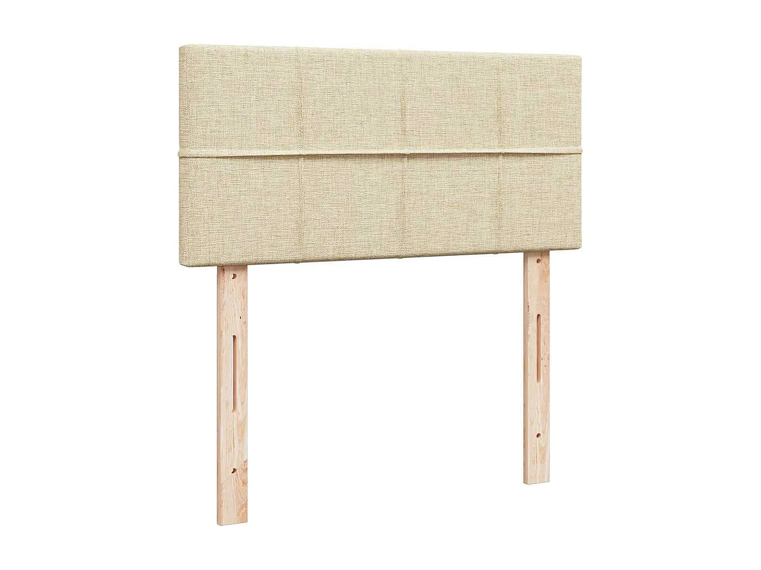 Sommier à lattes de lit avec matelas Crème 80x200 cm Tissu