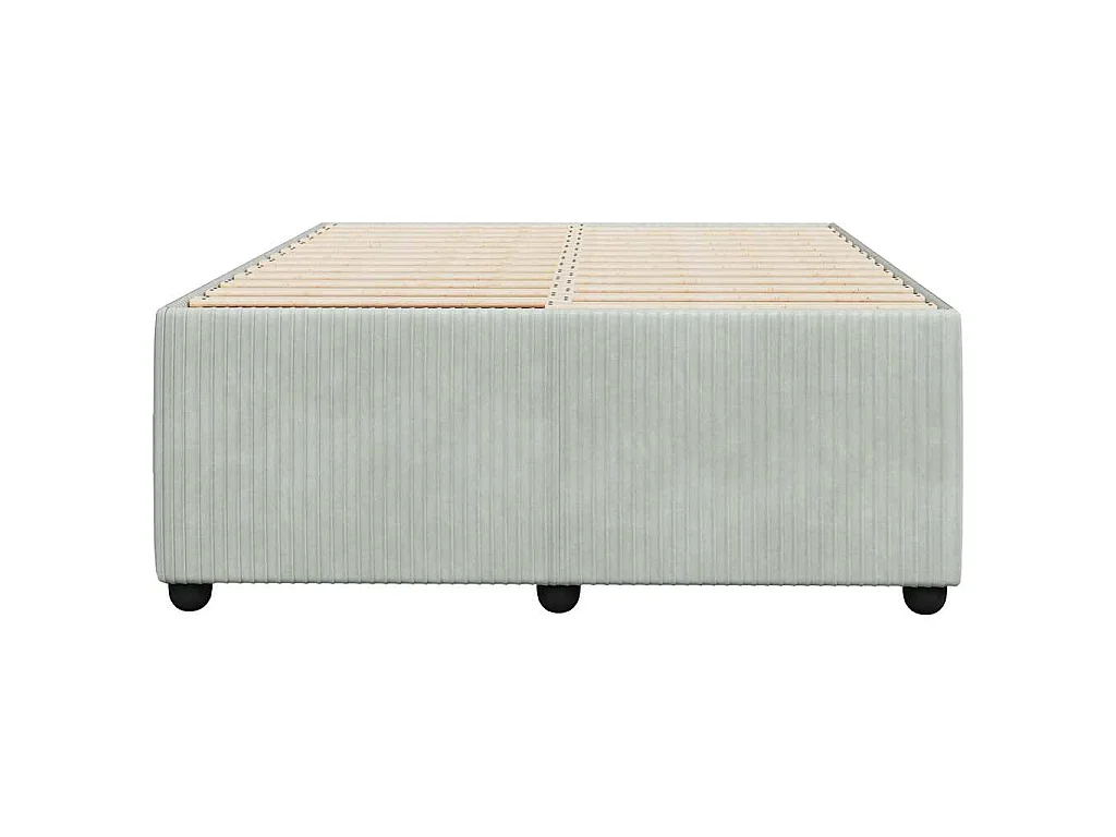 Bettgestell ohne Matratze Hellgrau 120x190 cm Samt